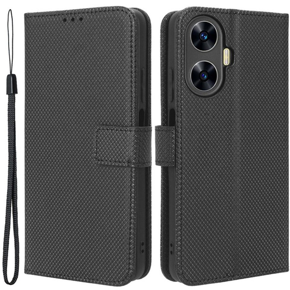 Etui z klapką do Realme C55, Wallet, Smart Magnet, czarne