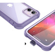 Etui do iPhone 11, Dexnor Full Body Rugged, przezroczyste / fioletowe