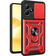 Etui pancerne do Realme C51, CamShield Slide, czerwone