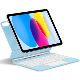Etui z klawiaturą do iPad 11" 2025 A16 (11 gen.) / iPad 10.9" 2022 (10 gen.), Magnetic Keyboard Touchpad, niebieskie
