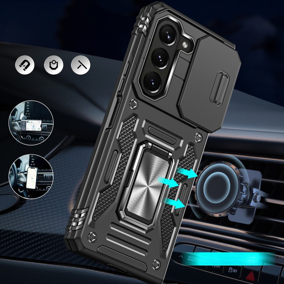 Etui pancerne do Samsung Galaxy Z Fold6 5G, CamShield Slide, czarne