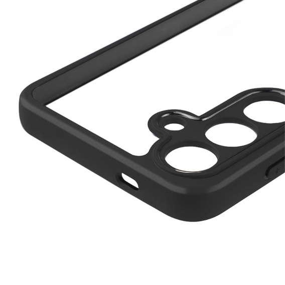 Etui do Samsung Galaxy S24+ Plus, Fusion Hybrid, z ochroną aparatu, przezroczyste / czarne