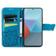 Etui z klapką do Xiaomi Redmi Note 13 Pro 5G, Butterfly, niebieskie