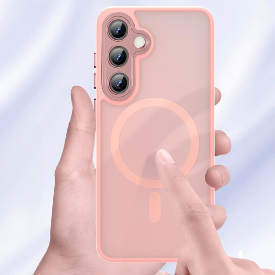 Etui Matt Case do iPhone 17 Pro, do MagSafe, półprzezroczyste różowe