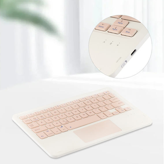 Etui z klawiaturą Bluetooth z touchpadem do Lenovo Tab K11 Plus - różowe