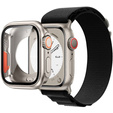 Zestaw Pasek Nylonowy + Etui 2w1 do Apple Watch 4/5/6/SE 44mm, Czarny