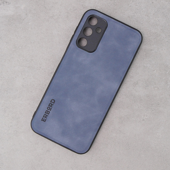 Etui do Samsung Galaxy A14 5G, ERBORD Business, z blaszką do uchwytów samochodowych, niebieskie
