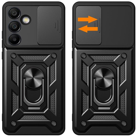 Etui pancerne do Samsung Galaxy S24 FE, CamShield Slide, czarne
