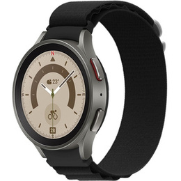 Pasek Nylonowy do Samsung Galaxy Watch 4/5/6 40/42/43/44/45/46/47mm, Czarny