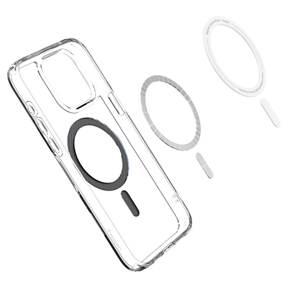 Etui z MagSafe Spigen do iPhone 15 Pro, Ultra Hybrid Carbon, przezroczyste