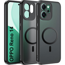 Etui Matt Case do Oppo Reno 14, do MagSafe, półprzezroczyste czarne