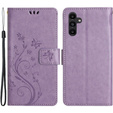 Etui z klapką do Samsung Galaxy A14 4G/5G, Butterfly, fioletowe