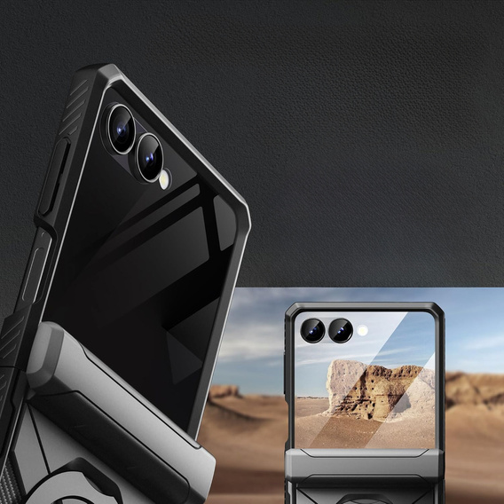 Etui Tongate MECH z MagSafe do Samsung Galaxy Z Flip7 FE / Z Flip6, zielone