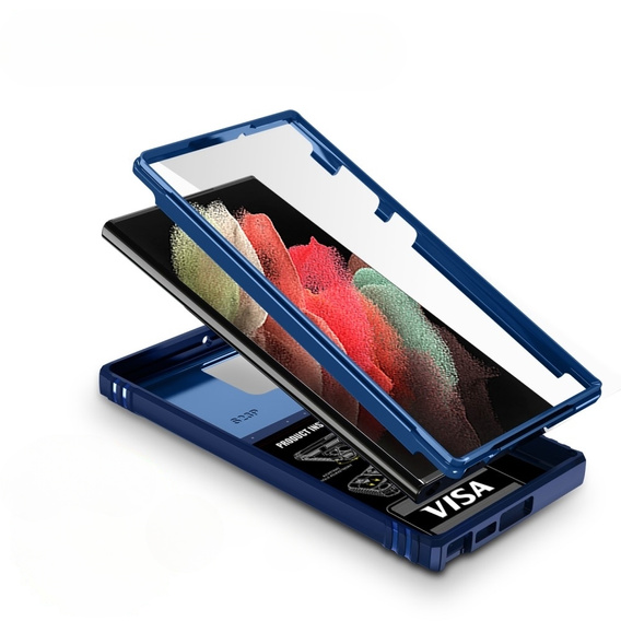 Etui pancerne do Samsung Galaxy S23 Ultra, CamShield Slide, niebieskie