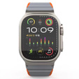 Pasek Magnetyczny do Apple Watch 1/2/3/4/5/6/7/8/9/10/11/SE Ultra 1/2/3 42/44/45/46/49mm, Szary/Pomarańczowy