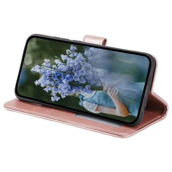 Etui z klapką do Samsung Galaxy A35 5G, Mandala, różowe rose gold