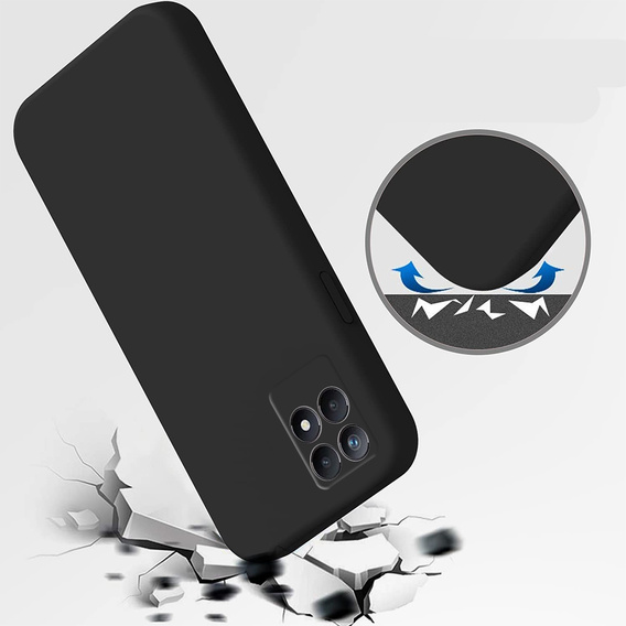 Etui do Realme 8i, Silicone Lite, czarne