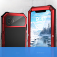 Etui pancerne do iPhone 16E, R-JUST, czerwone