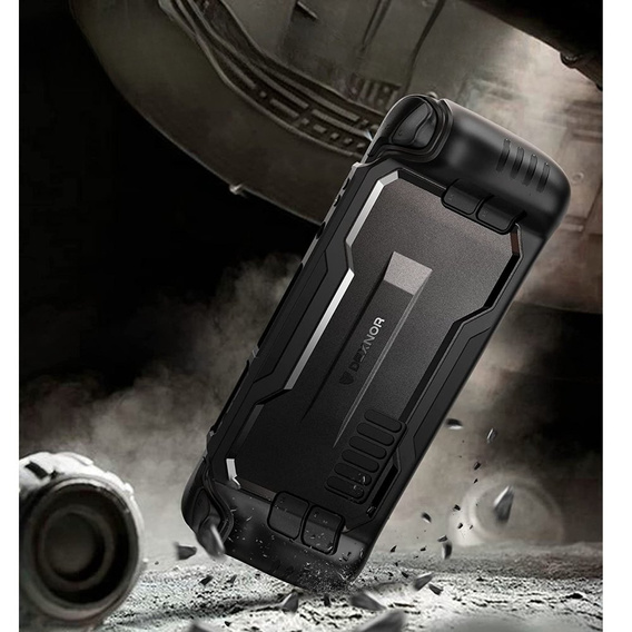 Zestaw Etui Dexnor do Steam Deck, Rugged, Czarne + Szkło Spigen