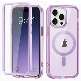 Etui do iPhone 16 Pro Max, Shockproof Hybrid, z folią na ekran, do MagSafe, fioletowe