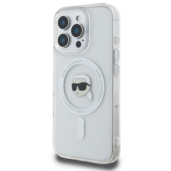 Etui Karl Lagerfeld IML Metal Karl Head MagSafe do iPhone 16 Pro Max