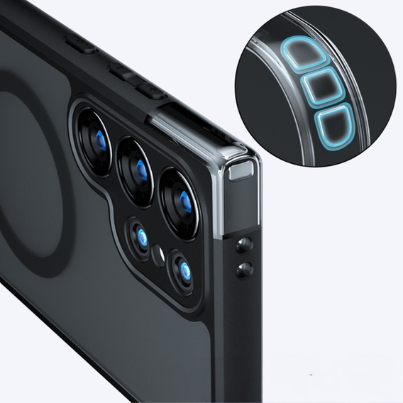 Etui ERBORD do Samsung Galaxy S24 Ultra, Matte Case, do MagSafe, czarne