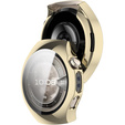 2w1 Etui silikonowe z osłoną ekranu do Huawei Watch 5 42mm – lekka ochrona wyświetlacza i boków - złote