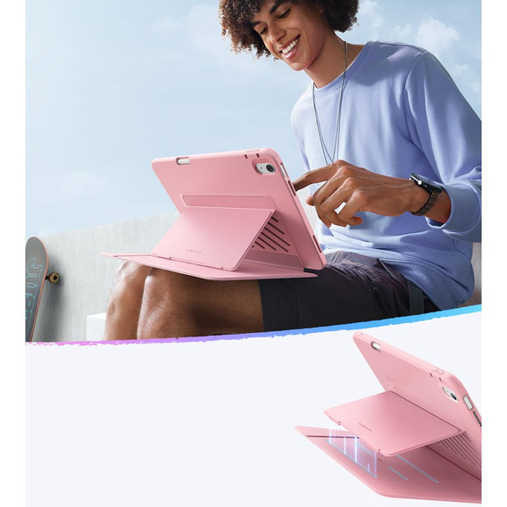 Etui do iPad 11" 2025 A16 (11 gen.) / iPad 10.9" 2022 (10 gen.), ESR Flip Hybrid, różowe