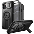 Etui pancerne do iPhone 12 / iPhone 12 Pro, Dexnor CamProtect MagSafe, czarne (Dwie ramki)