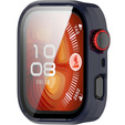 2w1 Etui z twardą ramką i szkłem hartowanym do Huawei Watch Fit 4 Pro - niebieskie