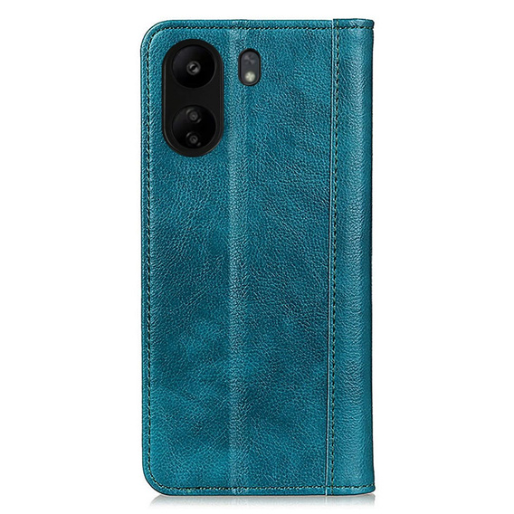 Etui do Xiaomi Redmi 13C / Poco C65, Wallet Litchi Leather, zielone