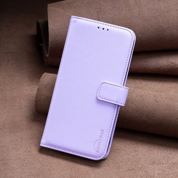 Etui z klapką do Xiaomi Redmi Note 13 Pro 4G / Xiaomi Redmi Note 14S / Xiaomi Poco M6 Pro 4G, BINFEN Wallet, fioletowe