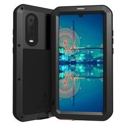Etui Love Mei do Huawei P30, pancerne ze szkłem, czarne