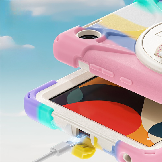 Pancerne etui z podstawką i paskiem na ramię do Lenovo Tab One