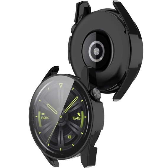 2w1 Etui + Szkło hartowane do Huawei Watch GT 3 46mm, Czarne