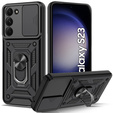 Etui pancerne do Samsung Galaxy S23, CamShield Slide, czarne