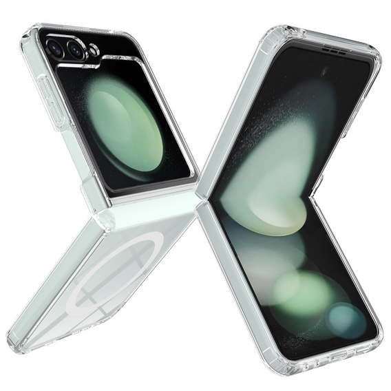 Etui do Samsung Galaxy Z Flip7 FE / Z Flip6, Fusion Hybrid, do MagSafe, przezroczyste