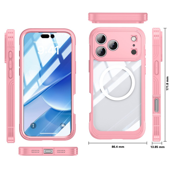Etui Shockproof ze szkłem do MagSafe do iPhone 17 Pro Max