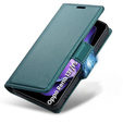 Etui do Oppo Reno 13F / Oppo Reno 13FS, ERBORD Glossy Litchi, portfel z klapką, zielone
