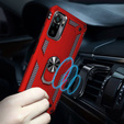 Etui pancerne do Xiaomi Redmi Note 10 / 10S, Nox Case Ring, czerwone