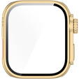 2w1 Etui + Szkło Hartowane do Huawei Watch Fit 3, Złote/Pomarańczowe