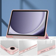 Etui Smartcase Hybrid do Samsung Galaxy Tab A9+, z miejscem na rysik – różowe Marble
