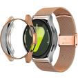 Bransoleta + Etui z Osłoną na Ekran do Samsung Galaxy Watch 7 44mm, Różowe złoto
