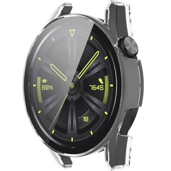 2w1 Etui + Szkło hartowane do Huawei Watch GT 3 46mm, Przezroczyste