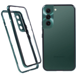 Etui do Samsung Galaxy S21, Magnetic Dual Glass, zielone
