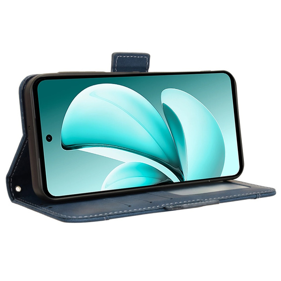 Etui z klapką Card Slot do Realme C71 – eleganckie i funkcjonalne, granatowe