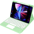 Etui z klawiaturą do iPad Air 10.9" 2022/2020 (5/4 gen.), Touchpad, zielone