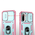 Etui do Samsung Galaxy A56 5G, KickStand Camera Lens, zielone / różowe