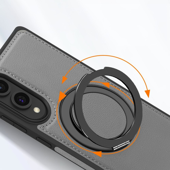 Etui do Samsung Galaxy S25 Edge, magnetyczne z podstawką – szare