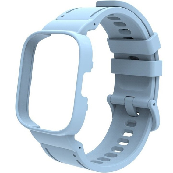 Pasek Silikonowy z Etui do Xiaomi Redmi Watch 3 Active, Niebieski